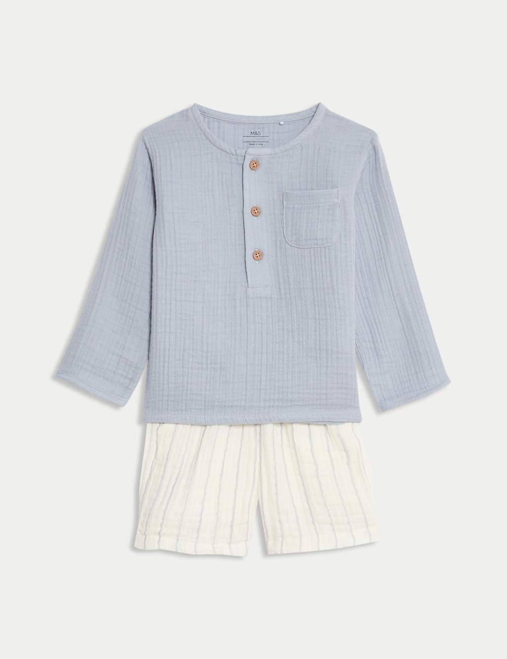 2pc Pure Cotton Top & Shorts Outfit (0-3 Yrs)