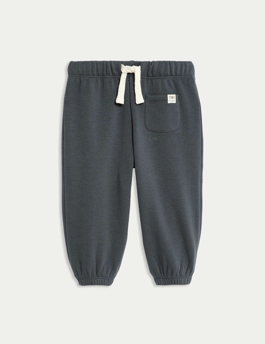 M&S Collection Boys Cotton Blend Fleece Lined Joggers (0-3 Yrs) - 6-9 M - Charcoal, Grey Marl,Khaki,Blue,Charcoal