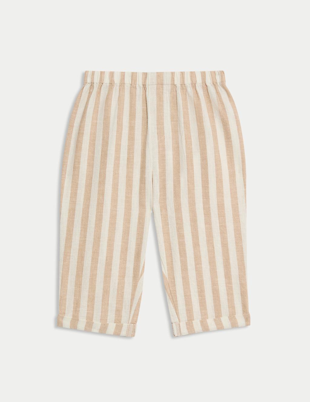 Cotton Rich Striped Trousers (0-3 Yrs)