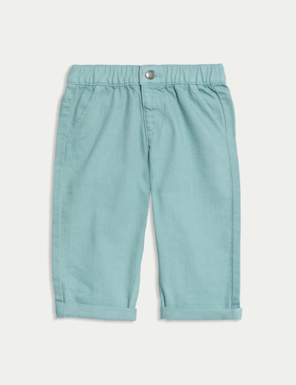 Pure Cotton Elasticated Waist Trousers (0-3 Yrs)