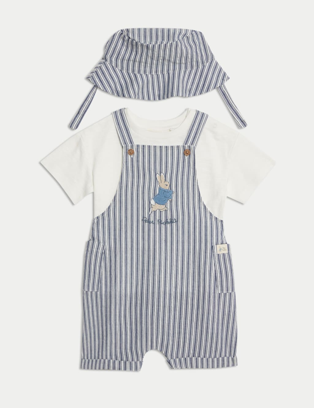 3pc Pure Cotton Peter Rabbit™ Striped Outfit (0-3 Yrs)