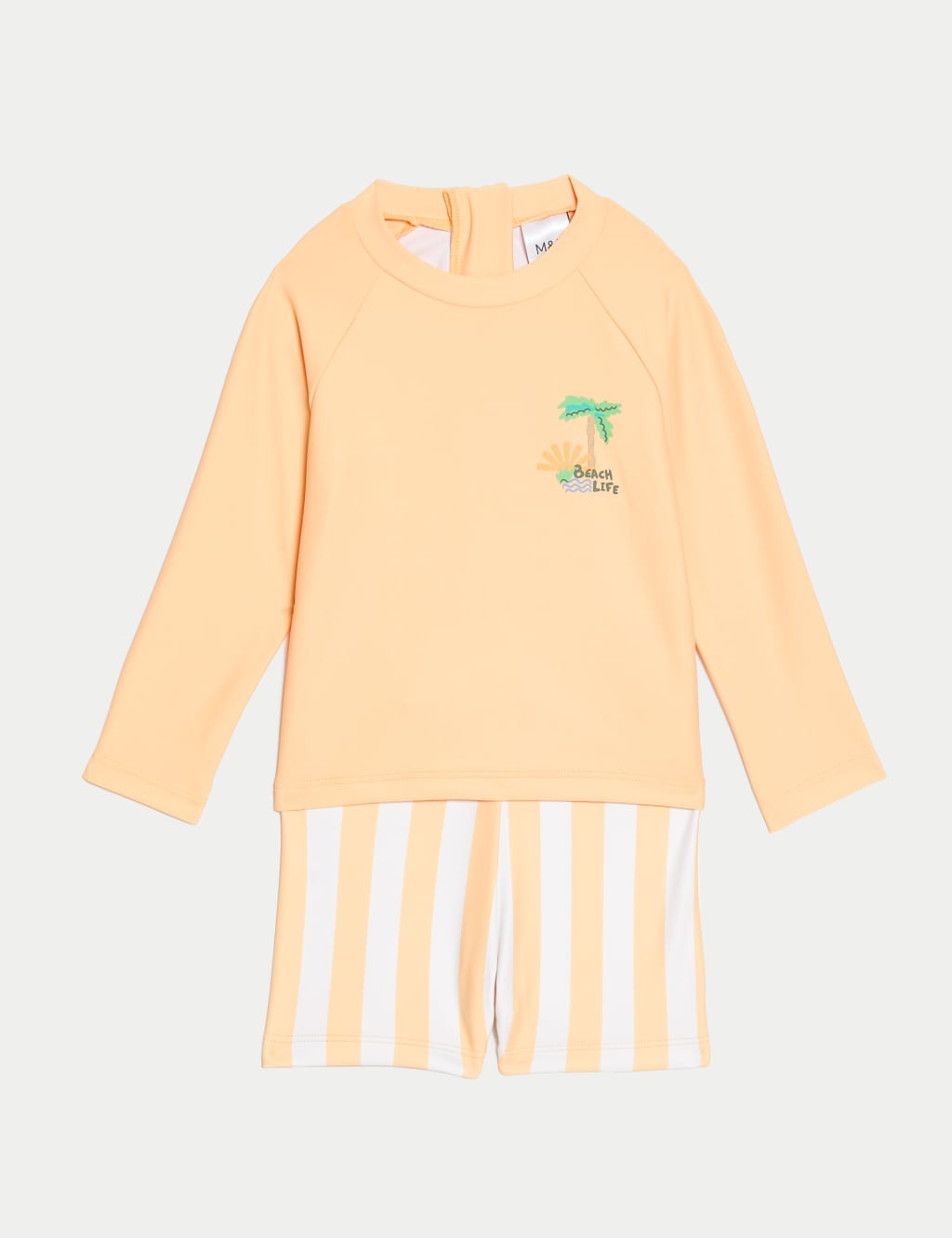 2pc Striped Long Sleeve Swim Set (0-3 Yrs)
