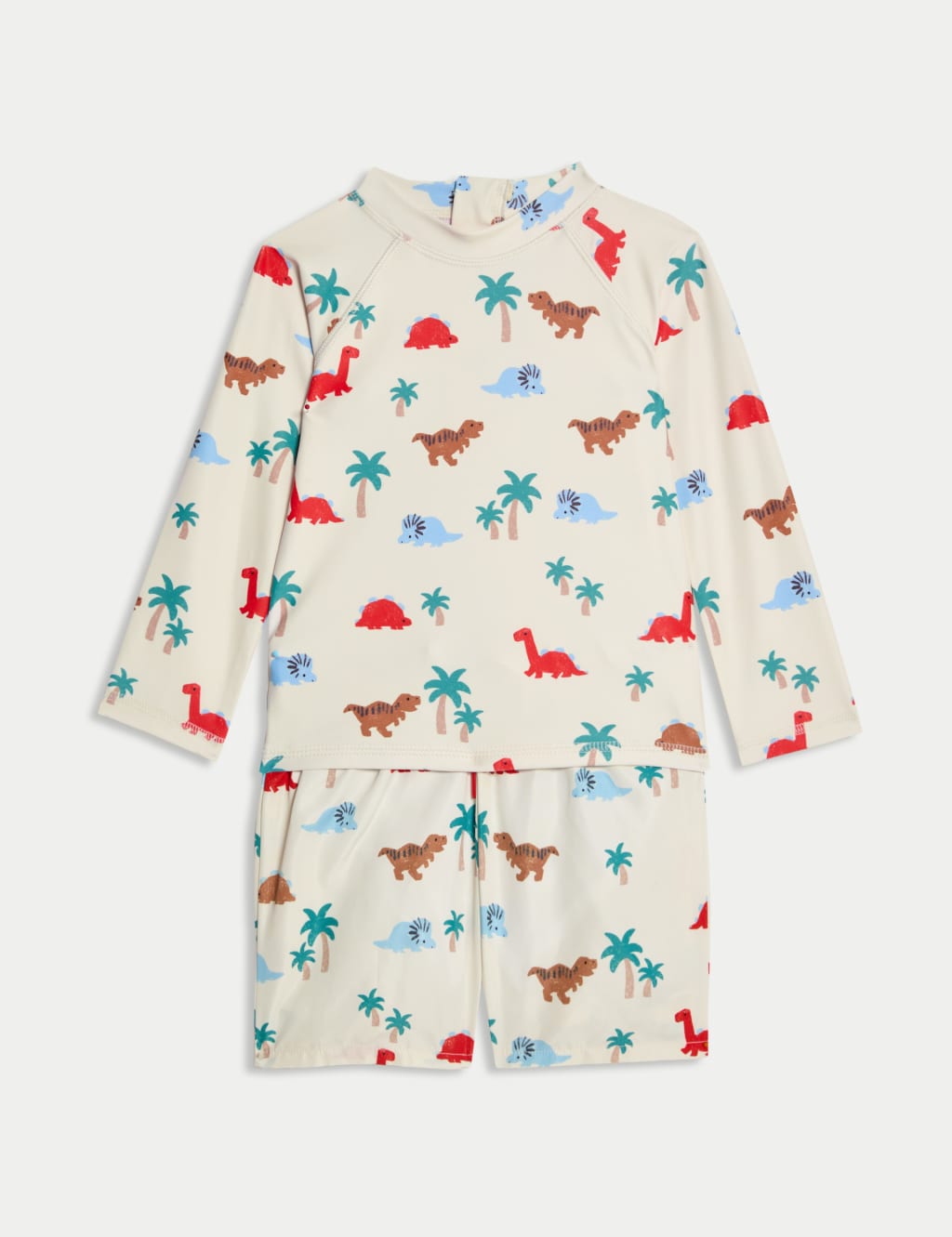 2pc Dinosaur Rash Vest Swim Set (0-3 Yrs)