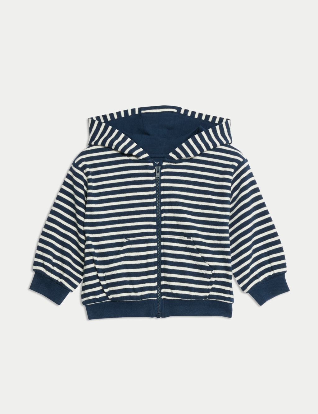 Pure Cotton Striped Zip Hoodie (0-3 Yrs)