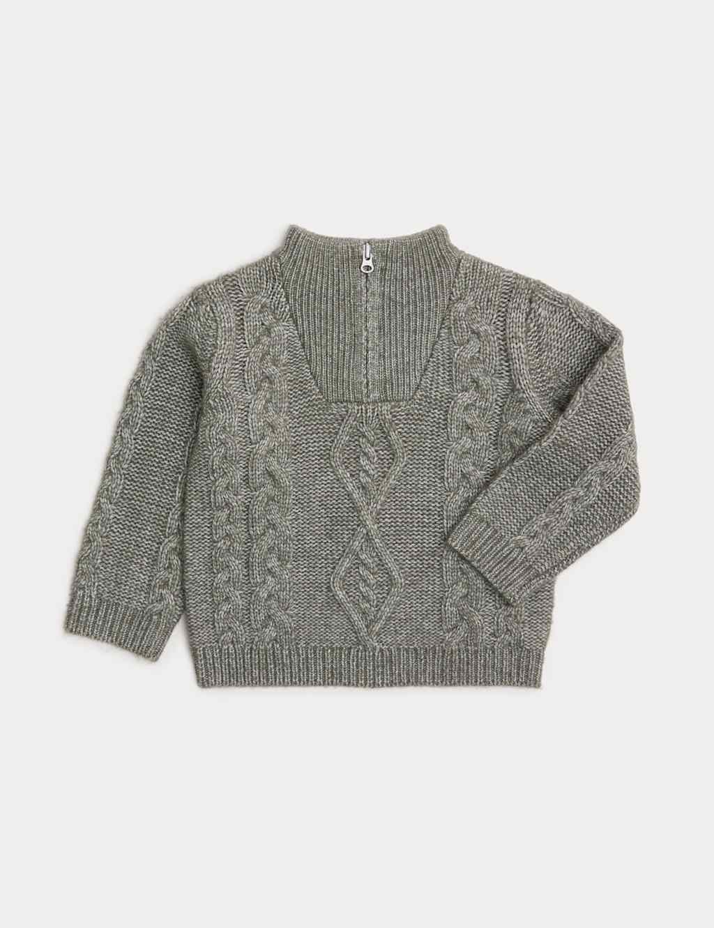 M&S Knitted Ribbed Jumper (0-8 Yrs) Brown