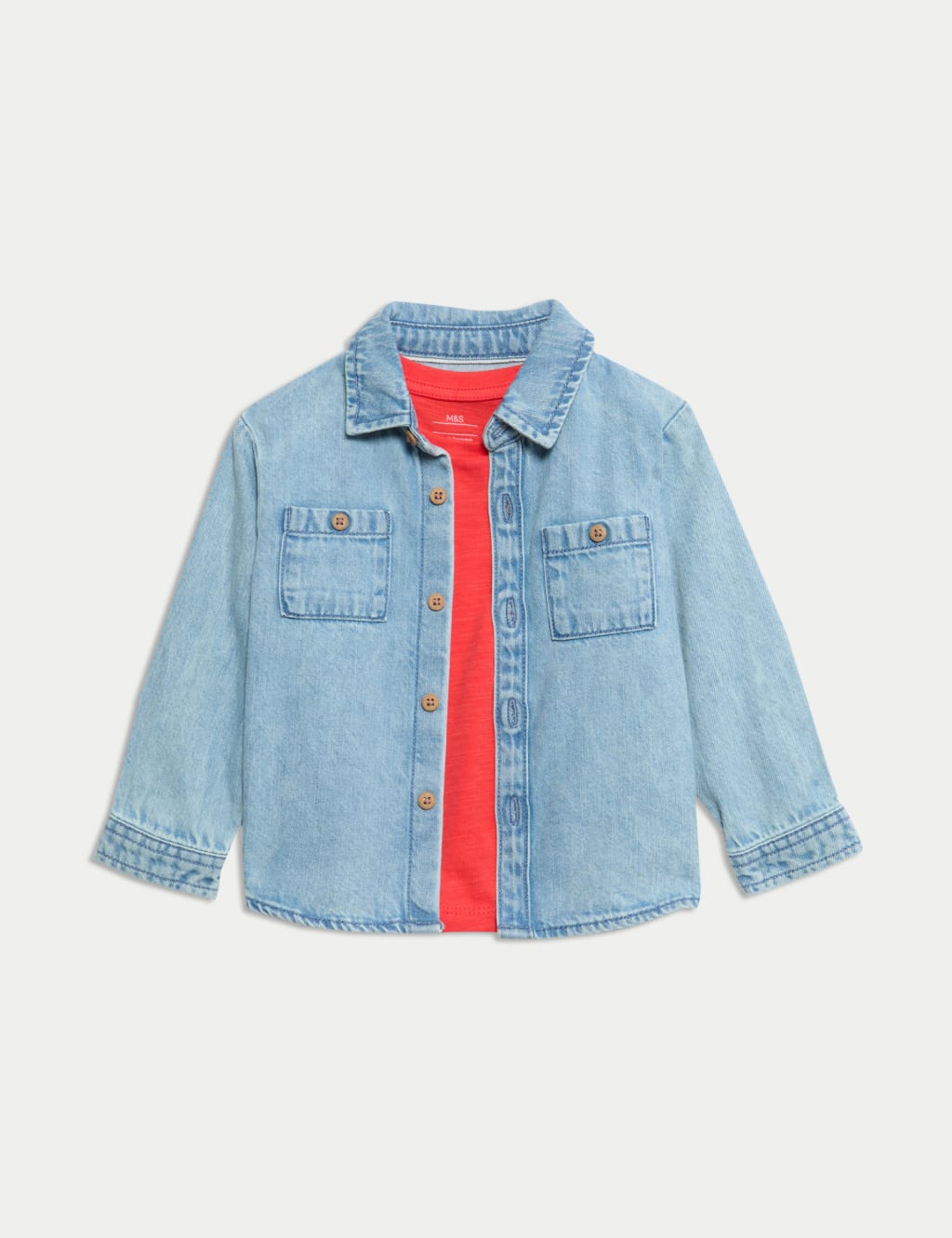 2pc Denim Shirt & T-Shirt Set (0- 6 Yrs)