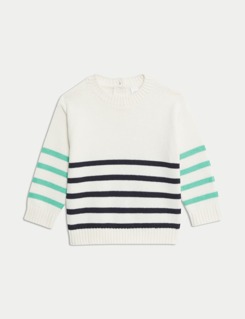 Pure Cotton Striped Knitted Jumper (0 Mths-3 Yrs)