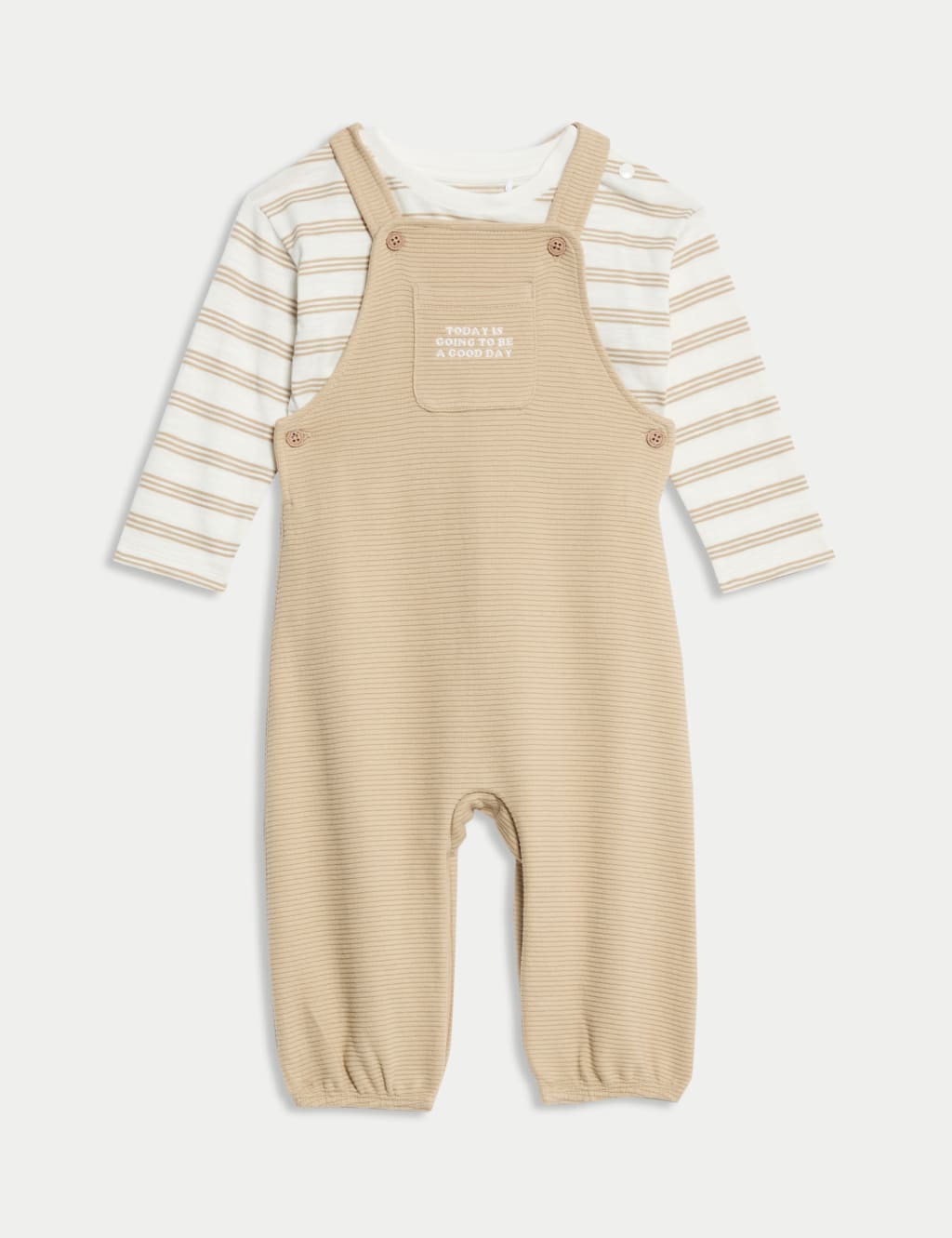 2pc Pure Cotton Dungaree Outfit (0 Mnths - 3 Yrs)