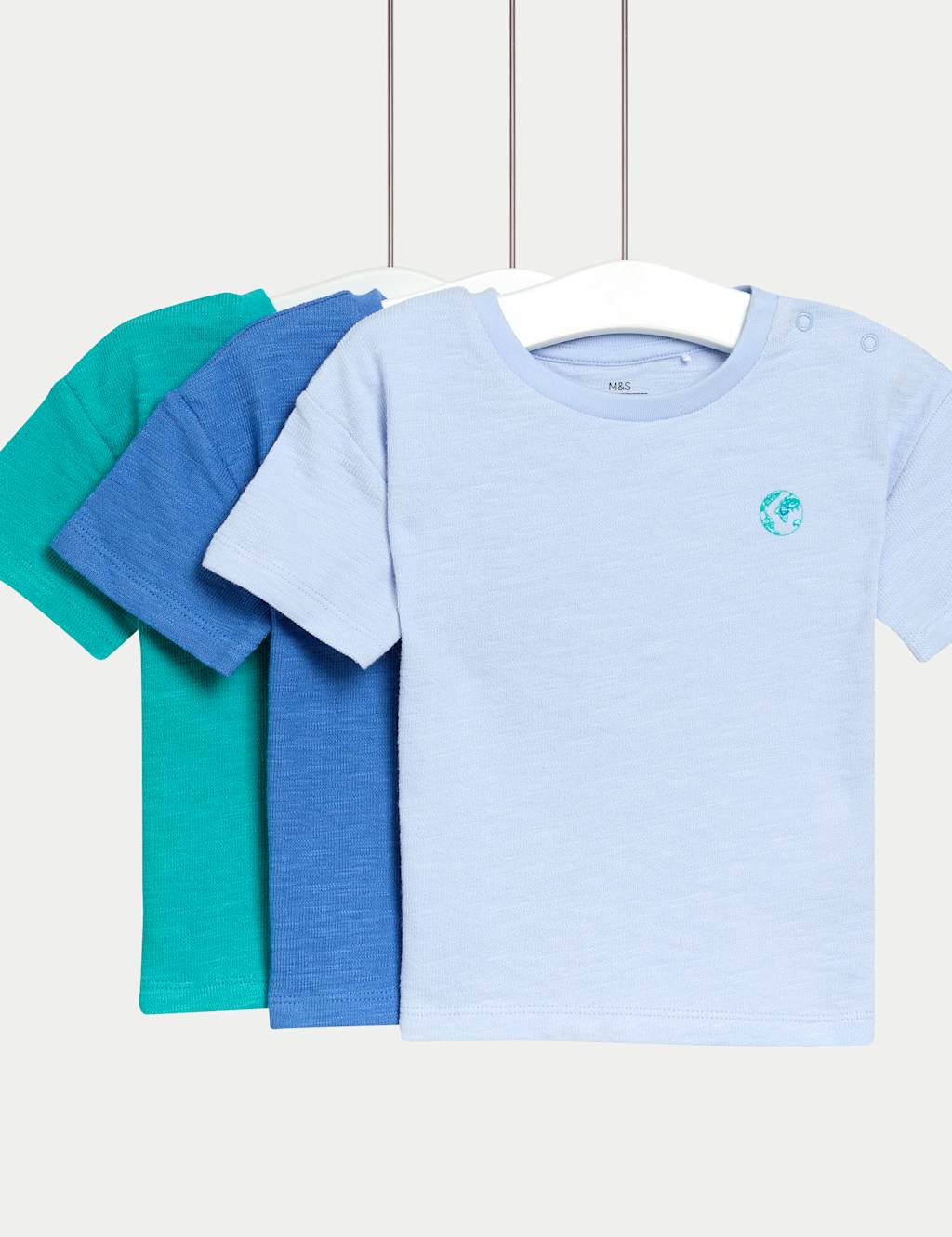 3pk Pure Cotton T-Shirts (0-3 Yrs)
