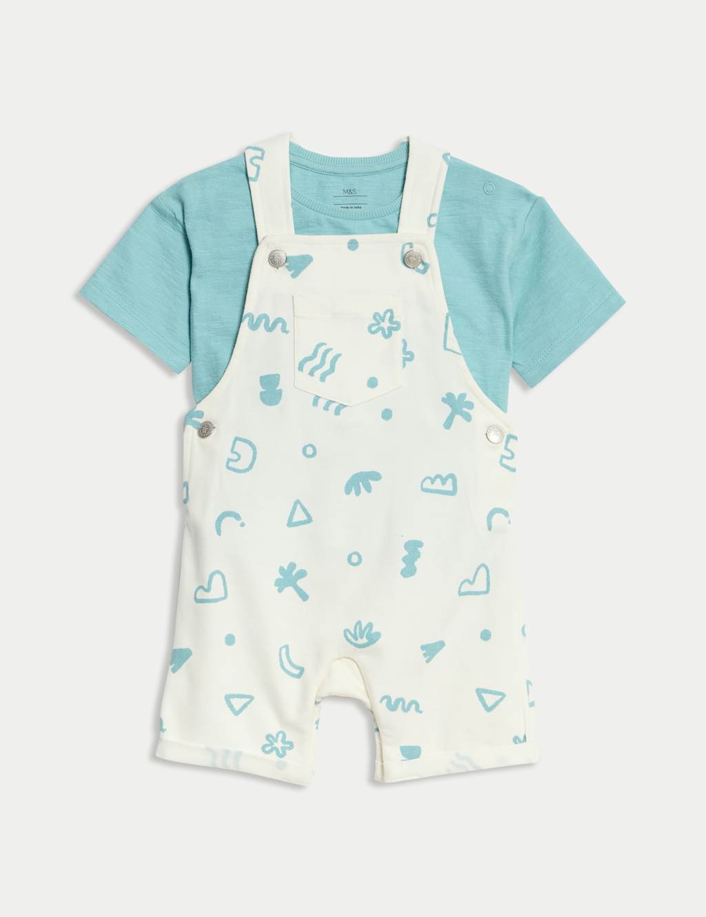 2pc Cotton Rich Bibshort Outfit (0 Mths-3 Yrs)