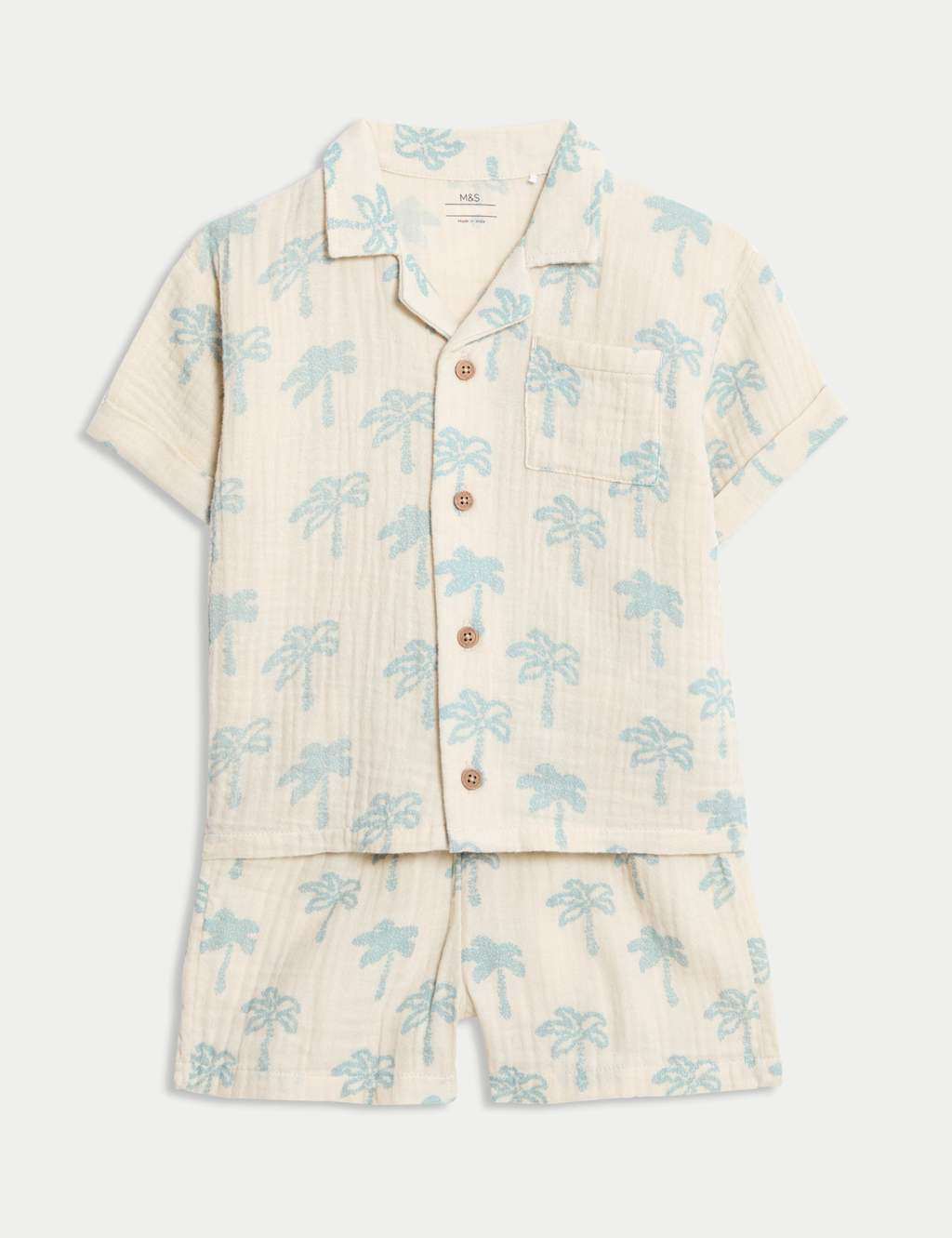 2pc Pure Cotton Palm Tree Top & Bottom Outfit (0 Mths - 6 Yrs)