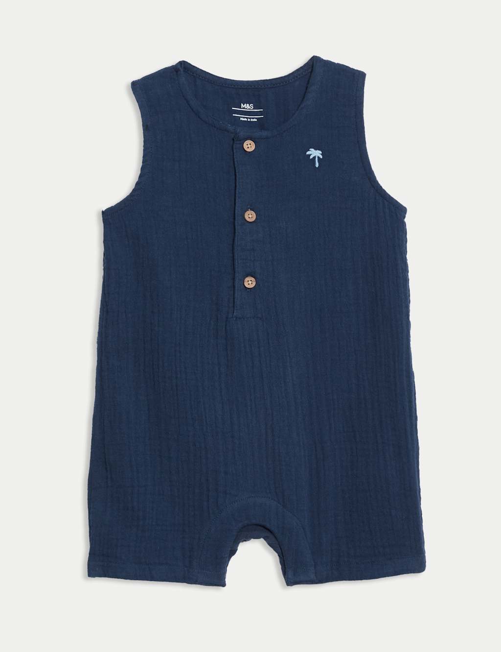 Pure Cotton Double Cloth Romper (0 Mths - 3 Yrs)