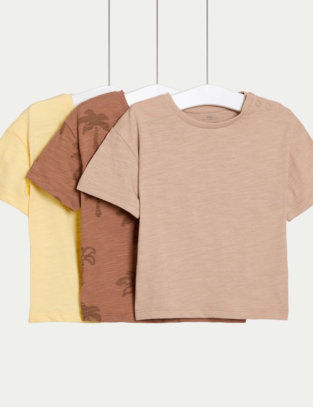 3pk Pure Cotton Palm Tree T-Shirts (0-3 Yrs)