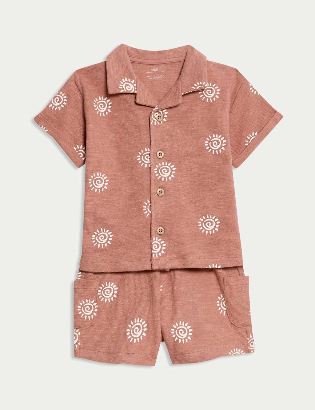 2pc Pure Cotton Shirt & Shorts Outfit (0-6 Yrs)