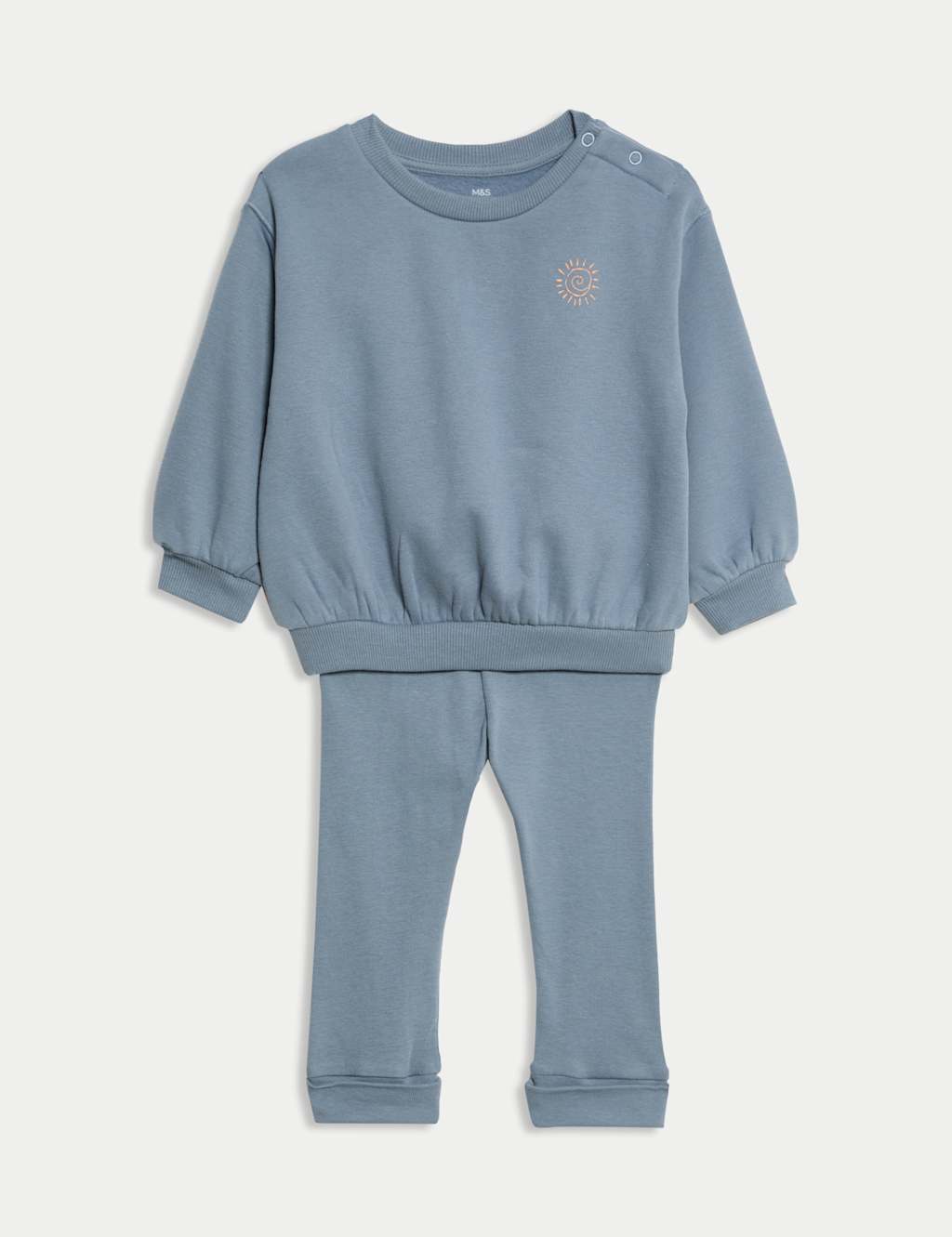 2pc Cotton Rich Blue Sweatshirt Outfit (0-3 Yrs)