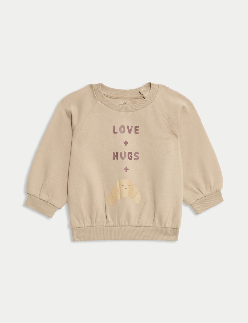 Cotton Rich Love & Hugs Slogan Sweatshirt (0-3 Yrs)