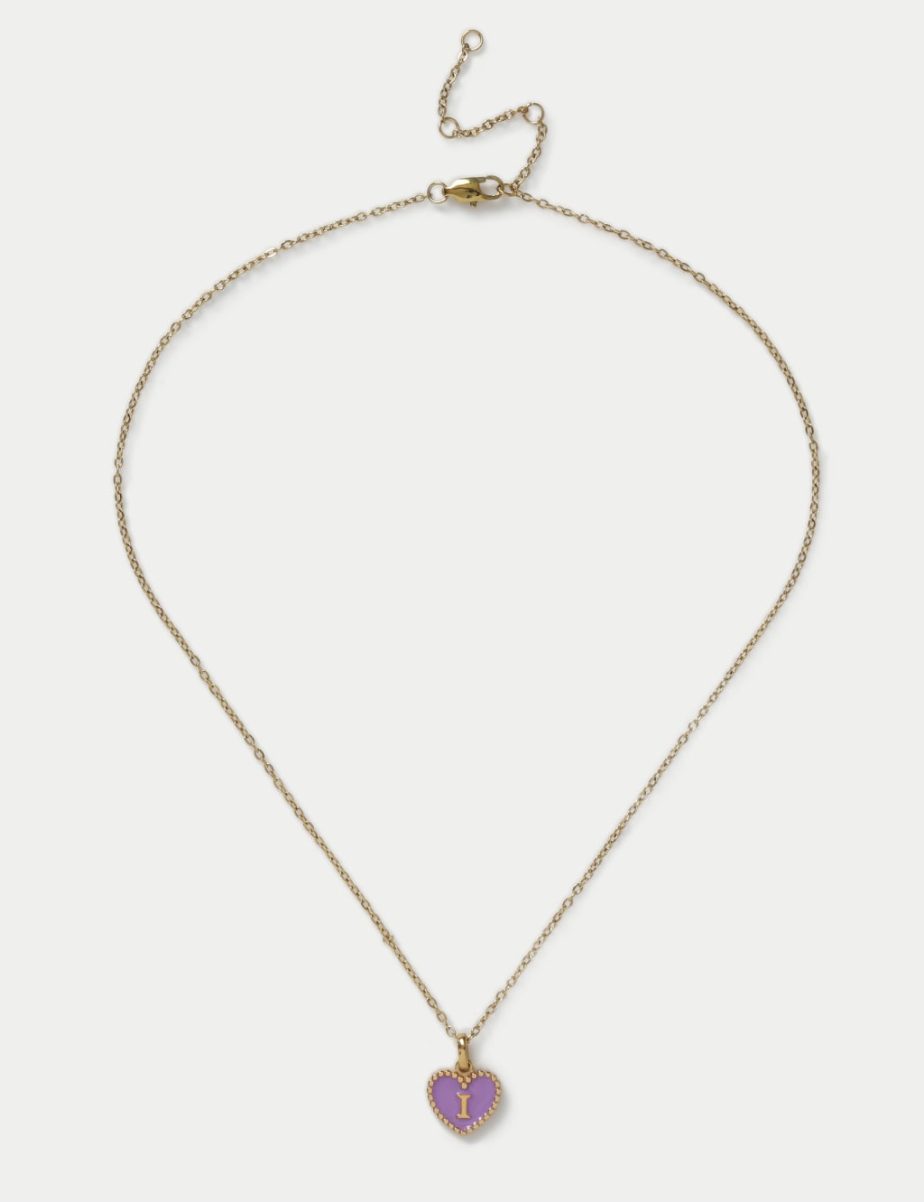 14ct Gold Plated Initial Heart Necklace