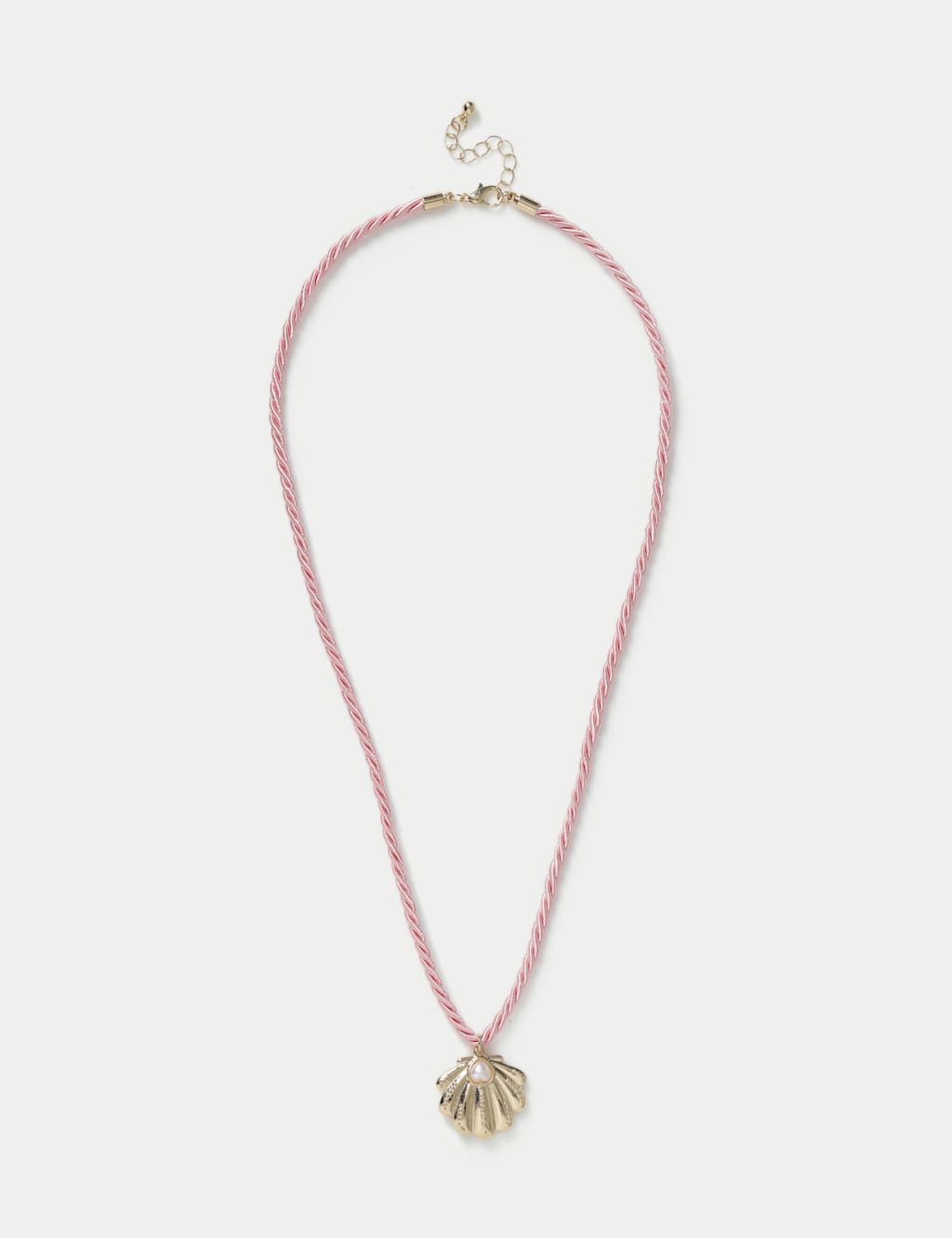 Pearl Shell Pink Rope Necklace