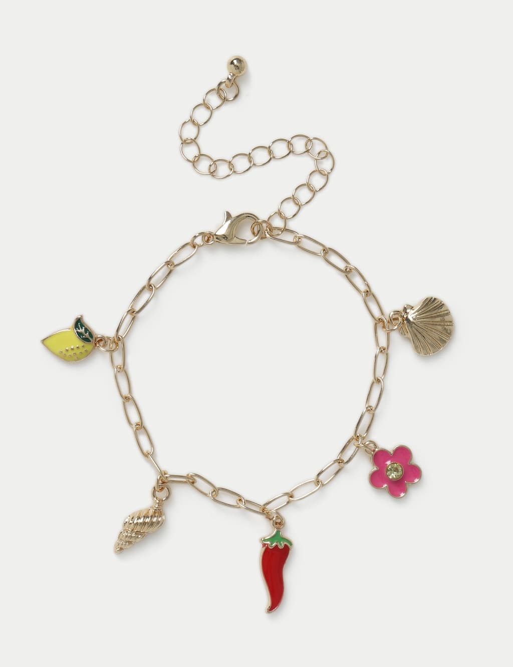Gold Tone Charm Bracelet