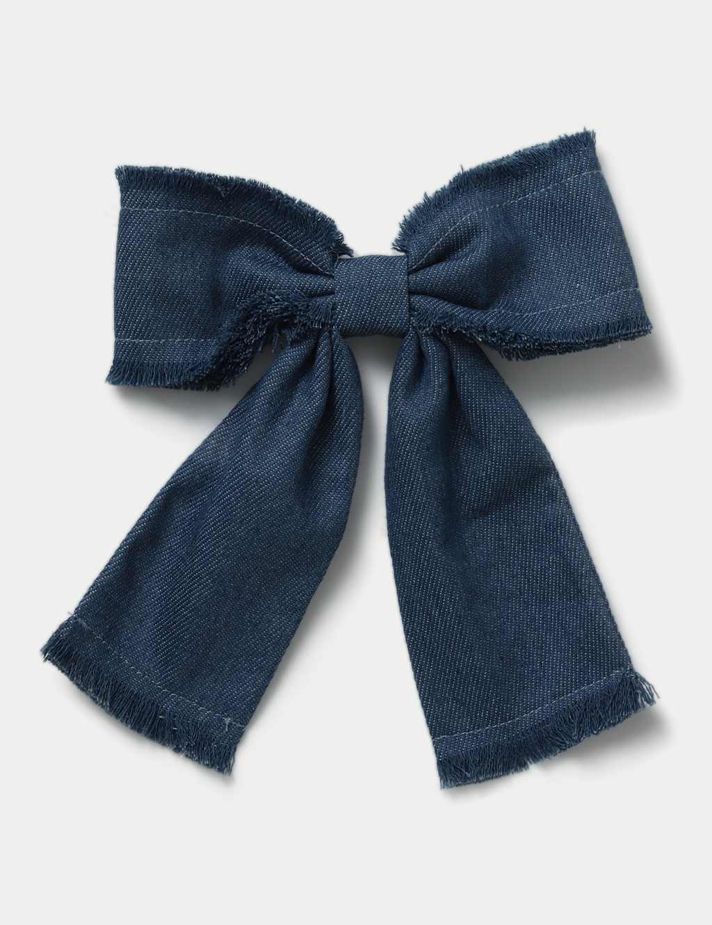 Frayed Denim Bow