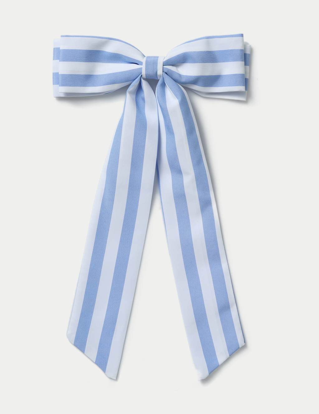 Blue and White Stripe Bow