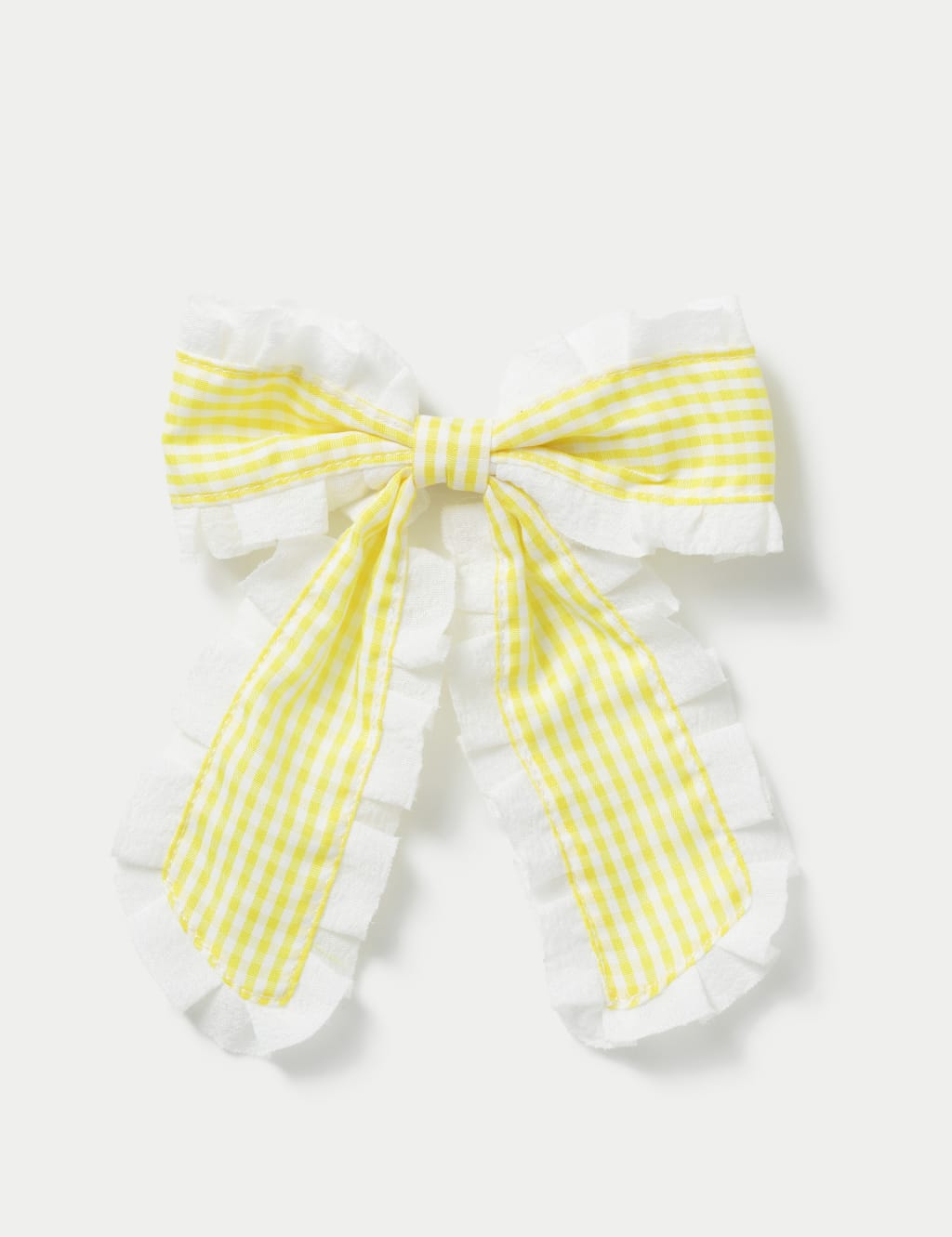 Back To School Gingham Trim Bow