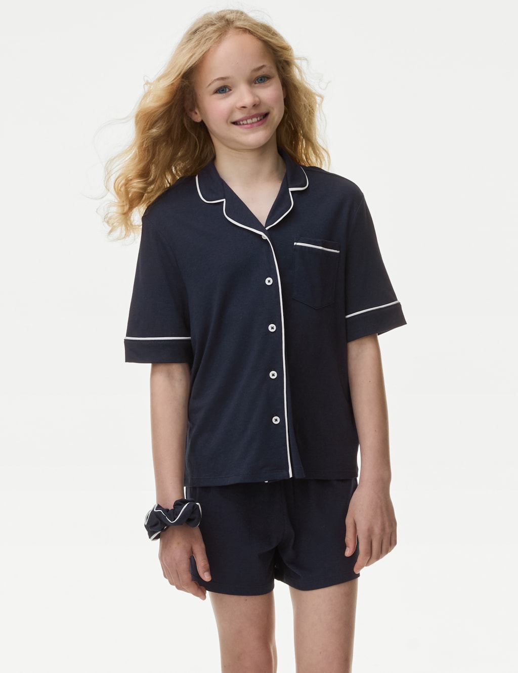 Cotton Blend Pyjamas & Scrunchie (3-16 Yrs)