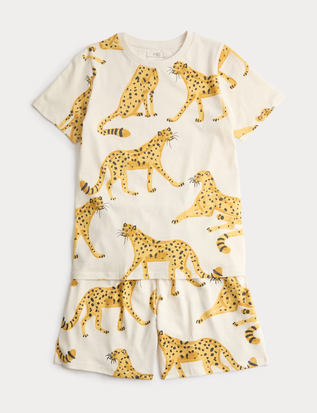 M&S Girls Pure Cotton Leopard Pyjamas (1-16 Yrs) - 18-24 Months - Neutral