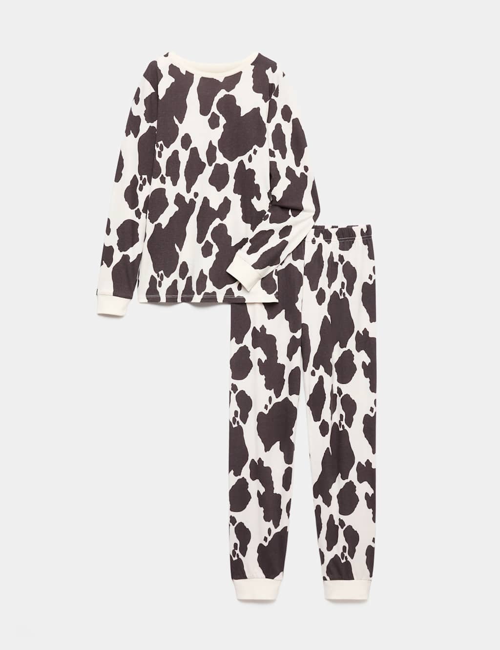M&S Girls Pure Cotton Cow Print Pyjamas (12 Mths-16 Yrs) - 11-12 Years - Neutral