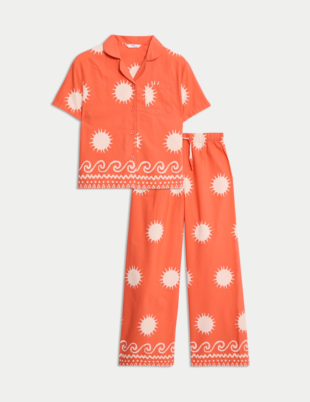 Pure Cotton Beach Print Pyjamas (6-16 Years)