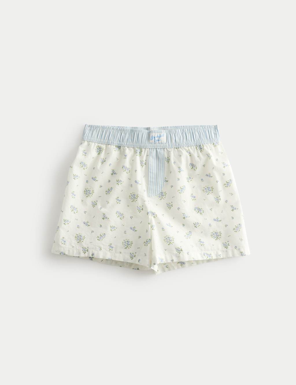 M&S Girls Pure Cotton Floral Pyjama Shorts (6-16 Yrs) - 9-10 Years - White Mix