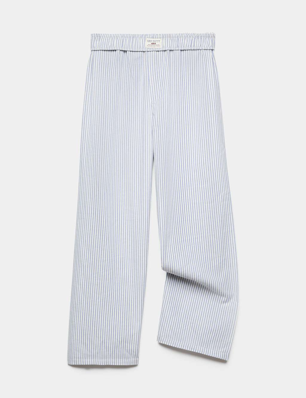 M&S Girls Pure Cotton Striped Pyjama Bottoms (6-16 Yrs) - 6-7 Years - Blue Mix