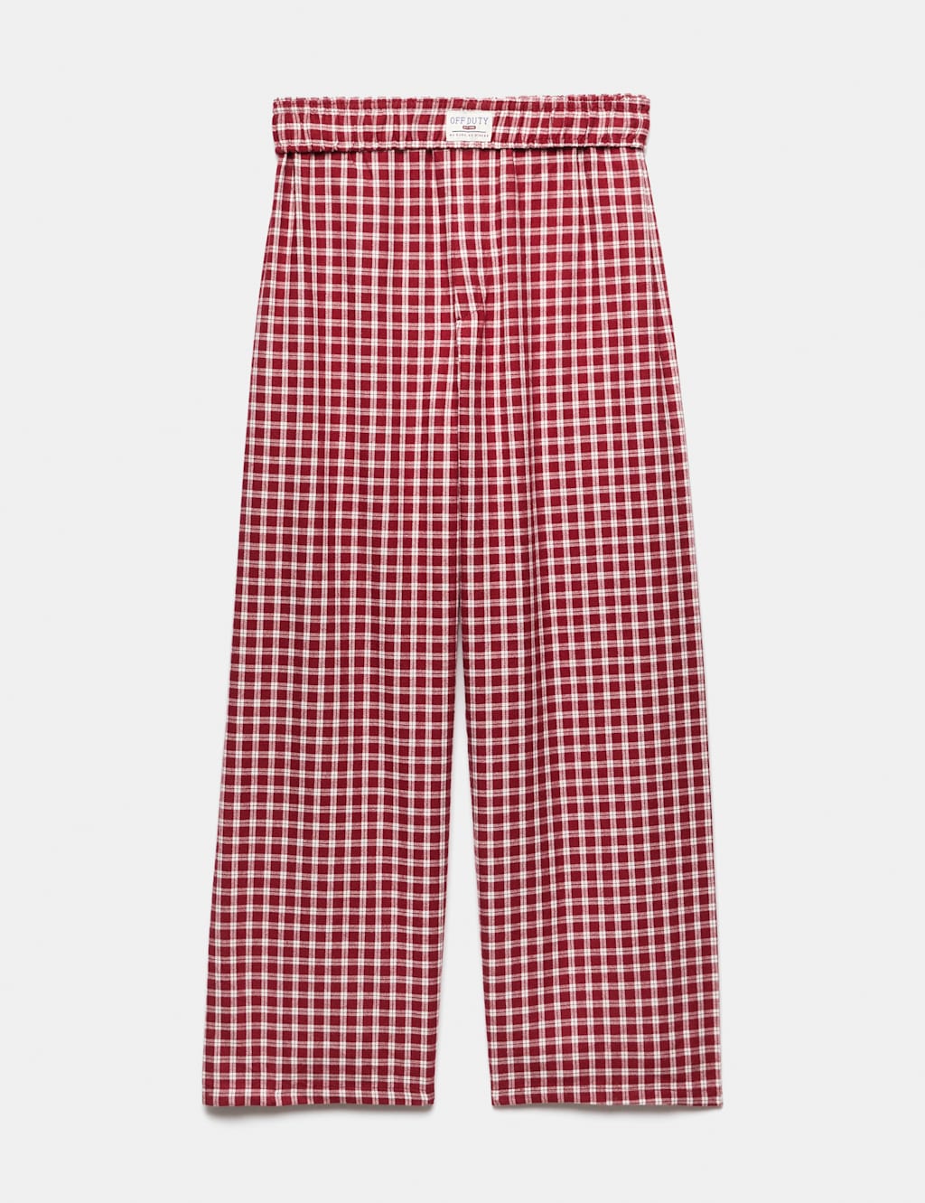 M&S Girls Pure Cotton Checked Pyjama Bottoms (6-16 Yrs) - 9-10 Years - Red Mix