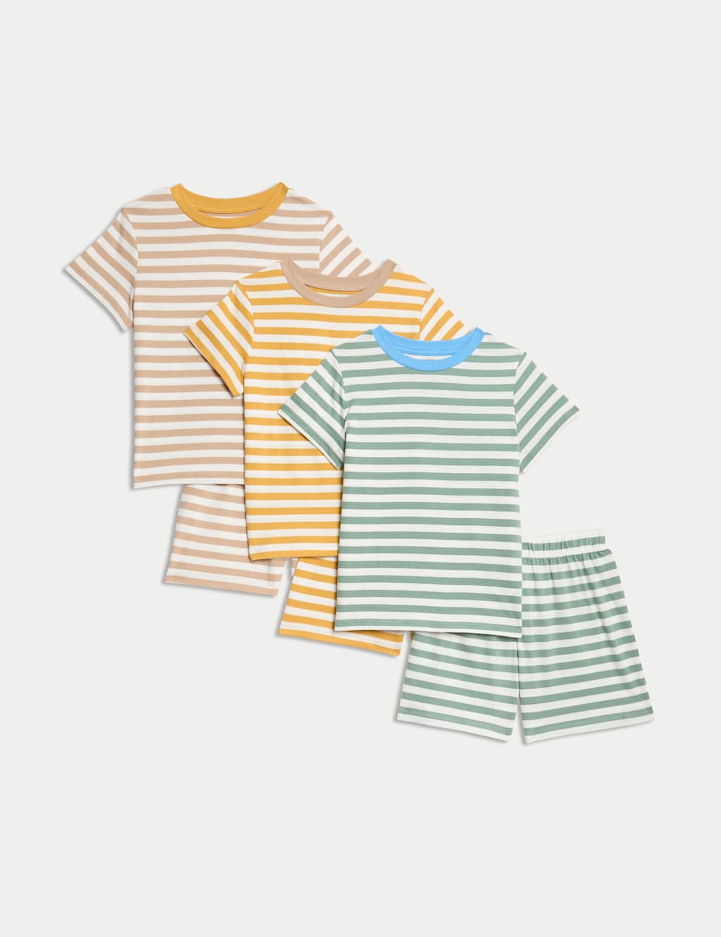 3pk Pure Cotton Striped Pyjama Sets (1-16 Yrs)