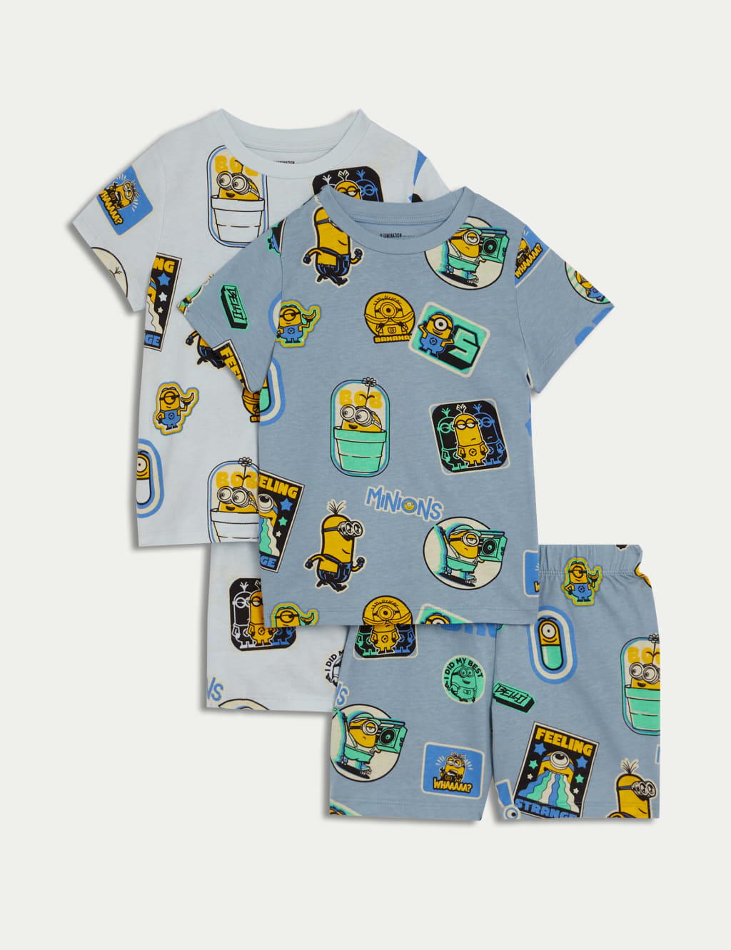 2pk Pure Cotton Minions™ Pyjama Sets (3-16 Yrs)