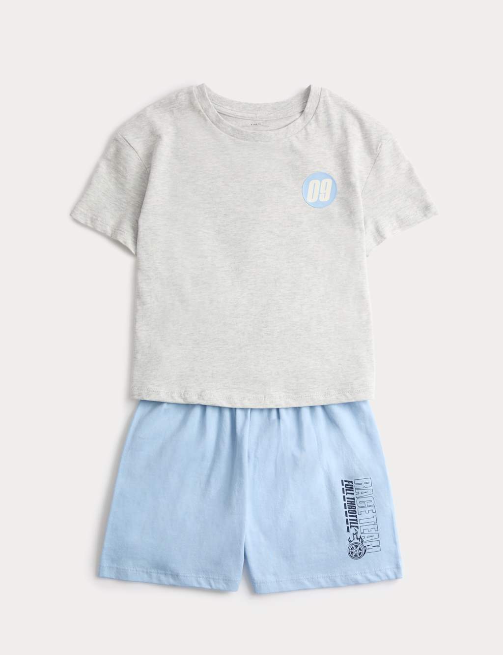 M&S Boys Pure Cotton Car Graphic Pyjamas (12 Mths - 8 Yrs) - 5-6 Years - Grey Mix
