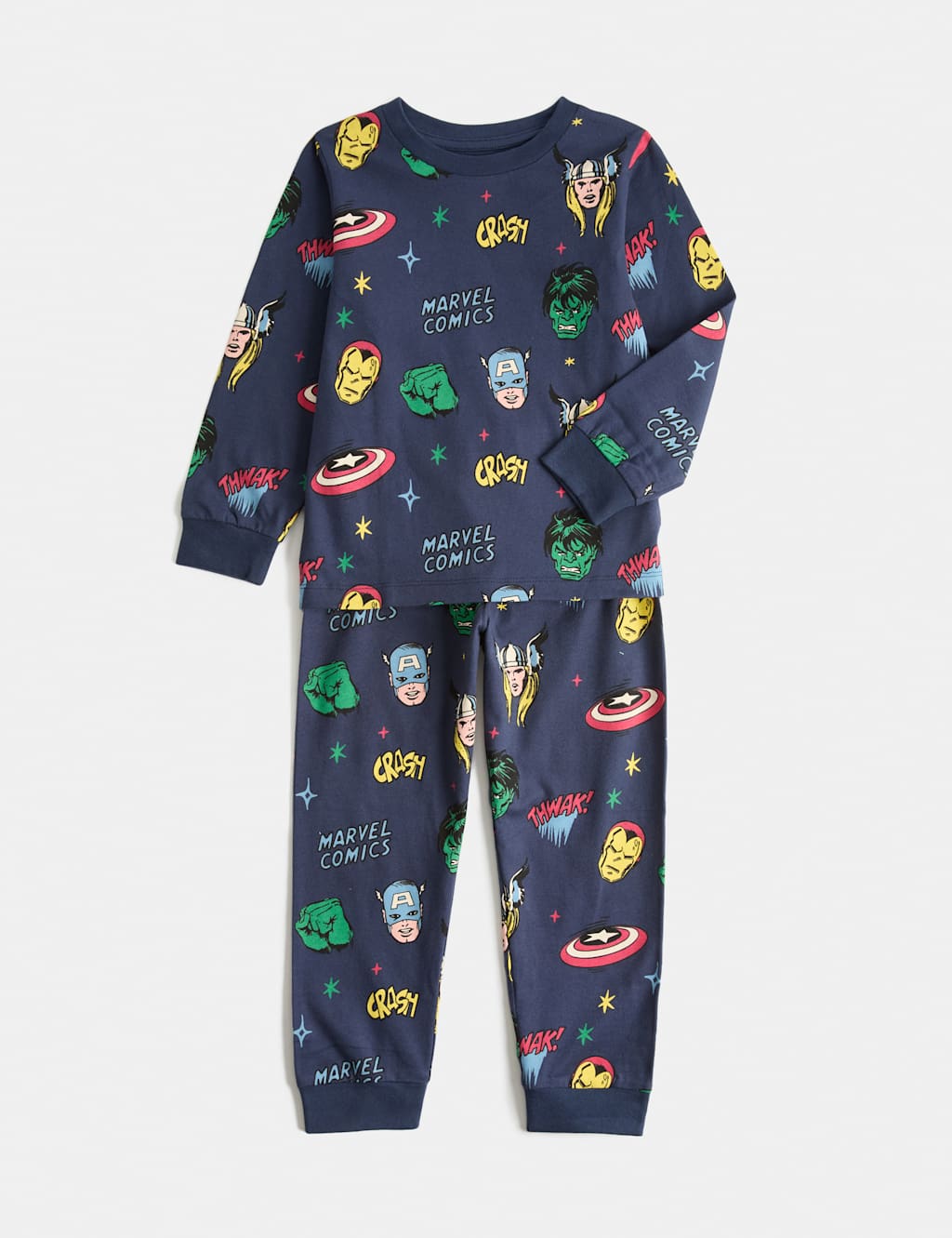 M&S Boys Marvel Pyjamas (3-12 Yrs) - 4-5 Years - Blue Mix