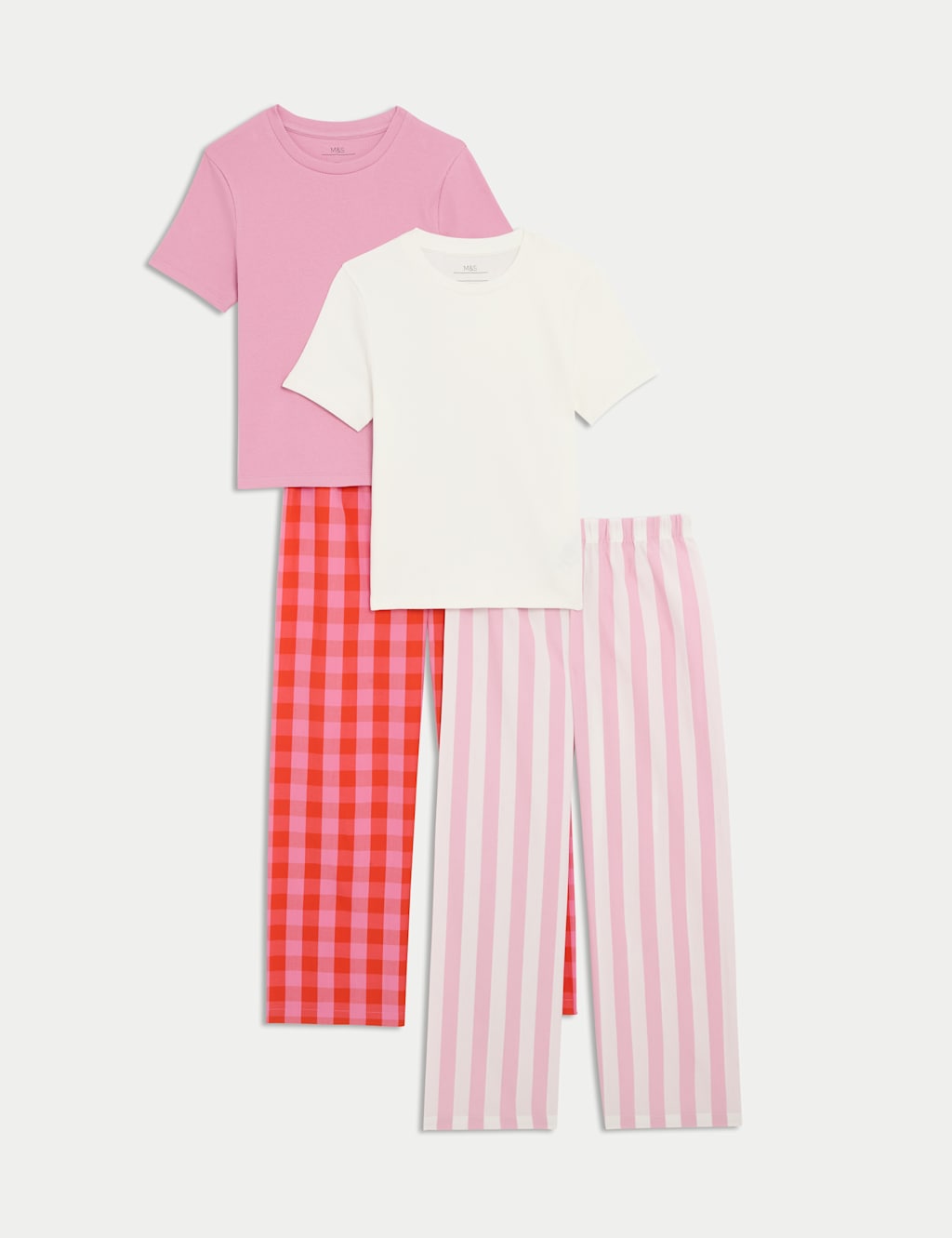 2pk Cotton Rich Patterned Pyjama Sets (1-16 Yrs)