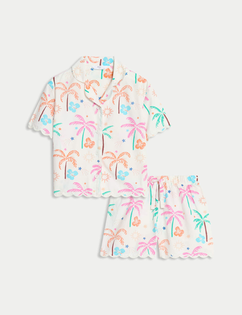 Pure Cotton Palm Tree Pyjamas (1-16 Yrs)