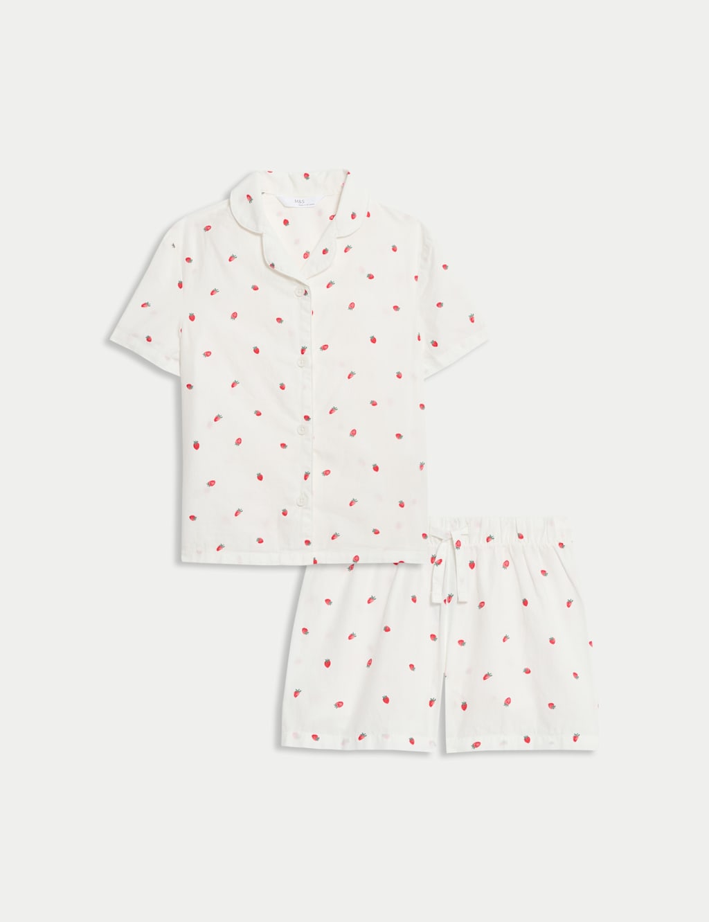 Pure Cotton Strawberry Pyjamas (1-8 Yrs)