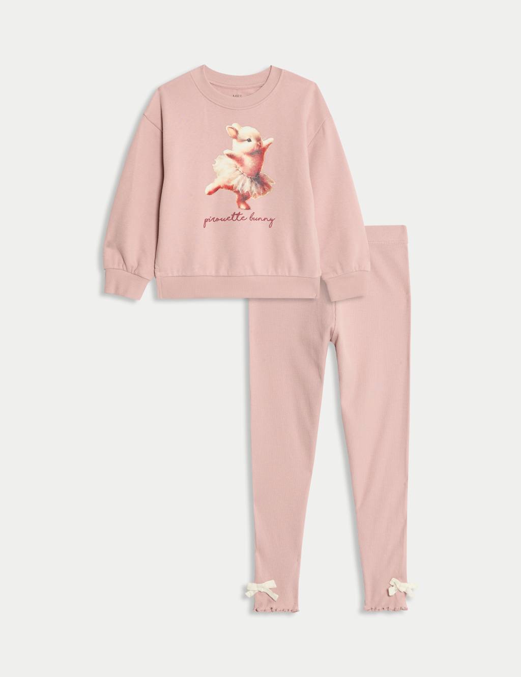 M&S Cotton Rich Ballerina Pyjamas (1-8 Yrs) Pink