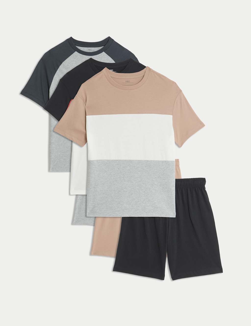 3pk Pure Cotton Colour Block Pyjamas (3-16 Yrs)