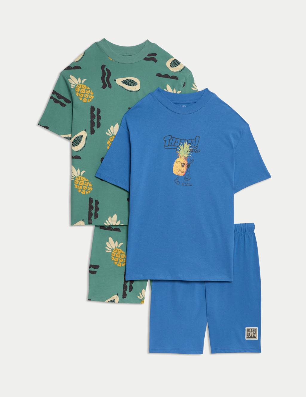 2pk Pure Cotton Pineapple Pyjama Sets (1-16 Yrs)