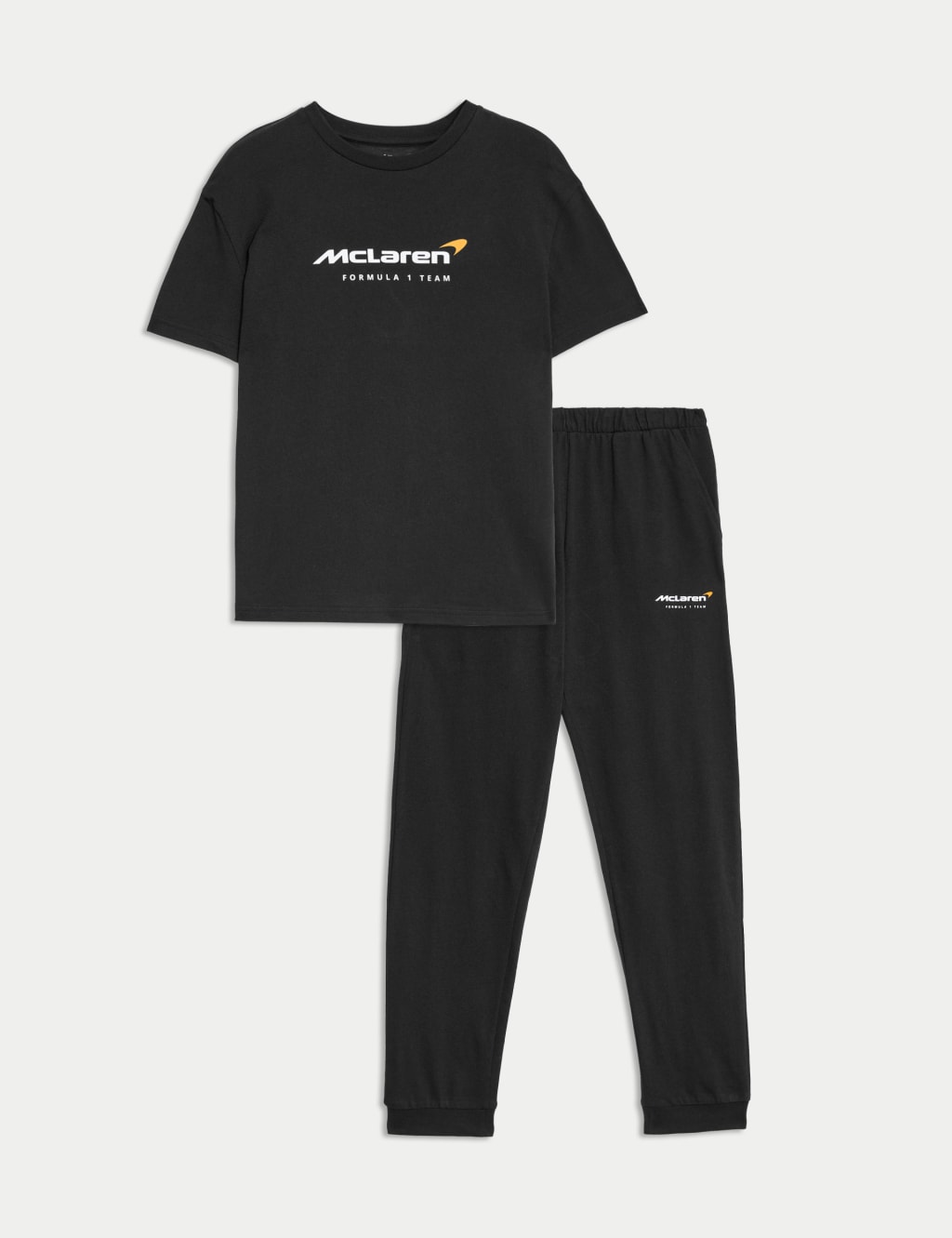 M&S Pure Cotton McLaren Patterned Pyjamas (6-16 Yrs) Black Mix
