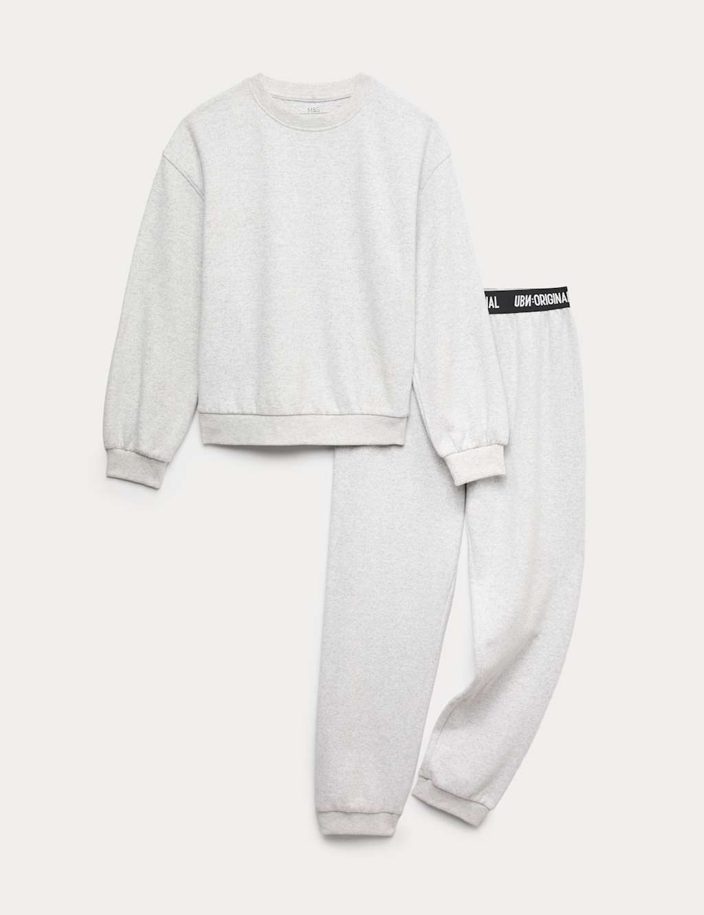 M&S Lounge Pyjama Set (6-16 Yrs) Grey