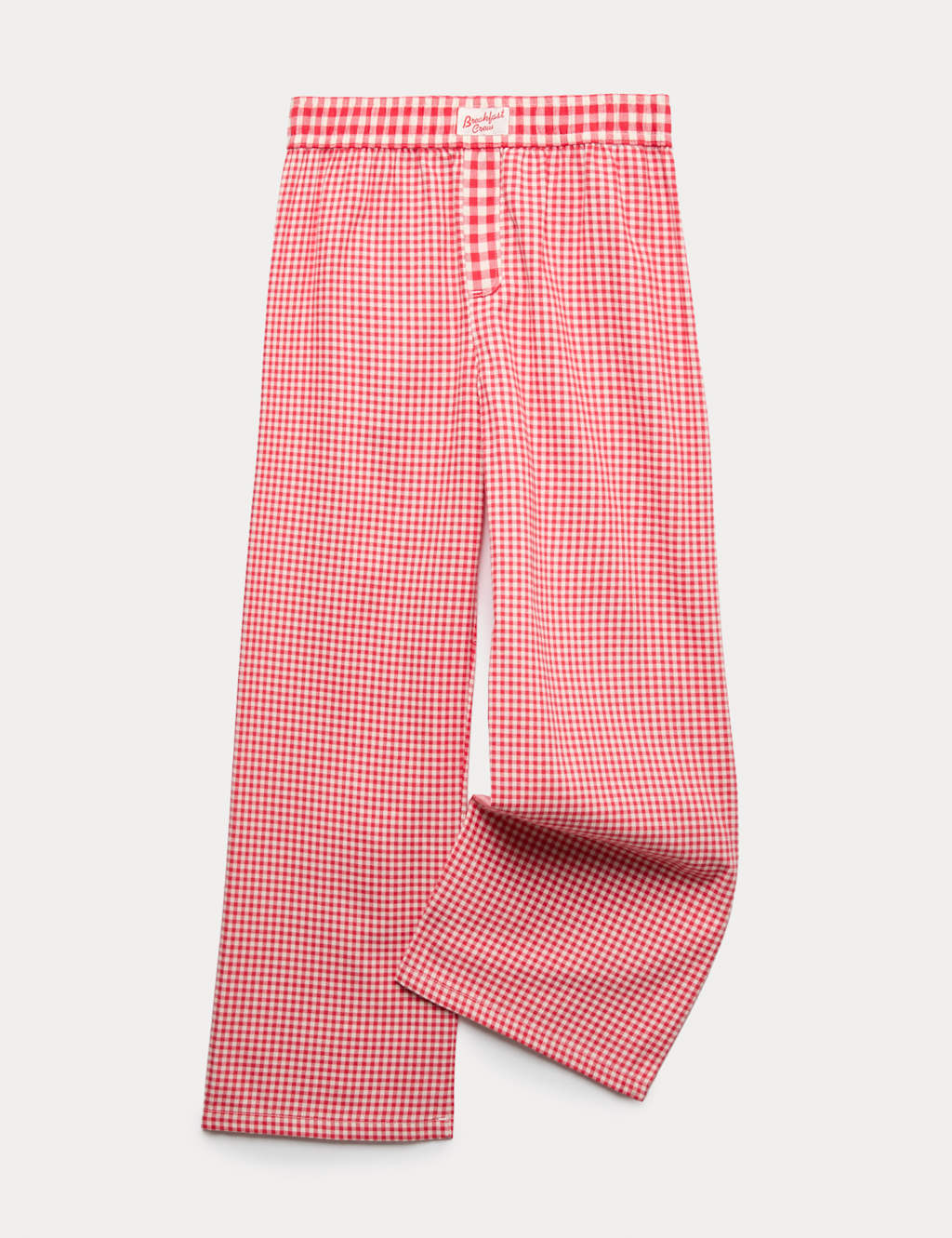 M&S Girls Pure Cotton Gingham Pyjama Bottoms (6-16 Yrs) - 11-12 Years - Red Mix