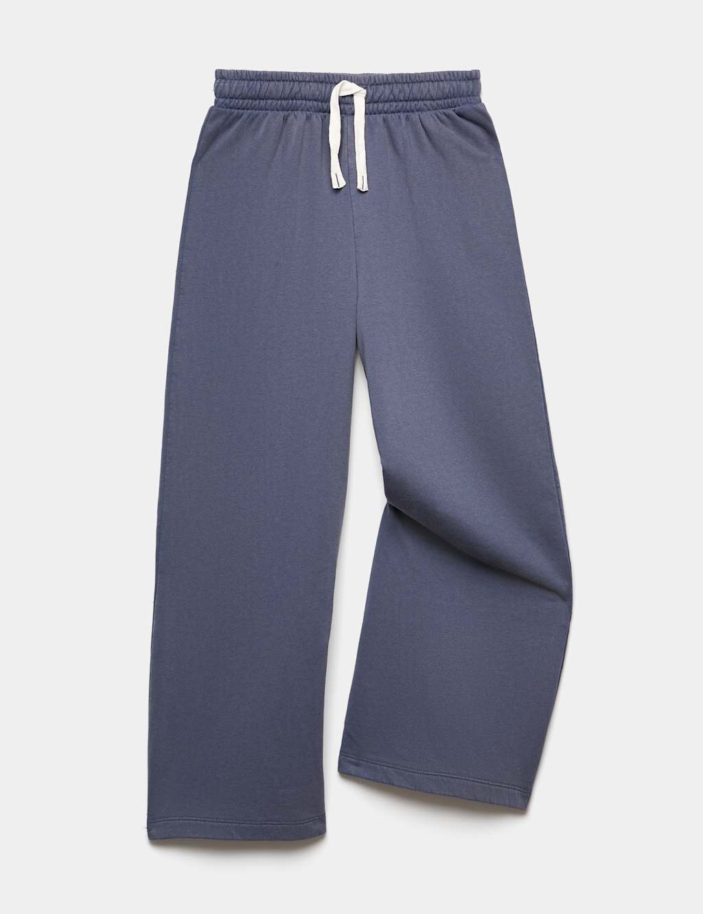 M&S Boys Cotton Rich Acid Wash Pyjama Bottom Joggers (6-16 Yrs) - 8-9 Years - Navy