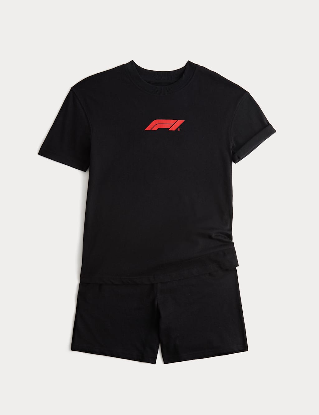 M&S Boys Formula 1 Short Pyjamas (6-16 Yrs) - 6-7 Years - Black Mix