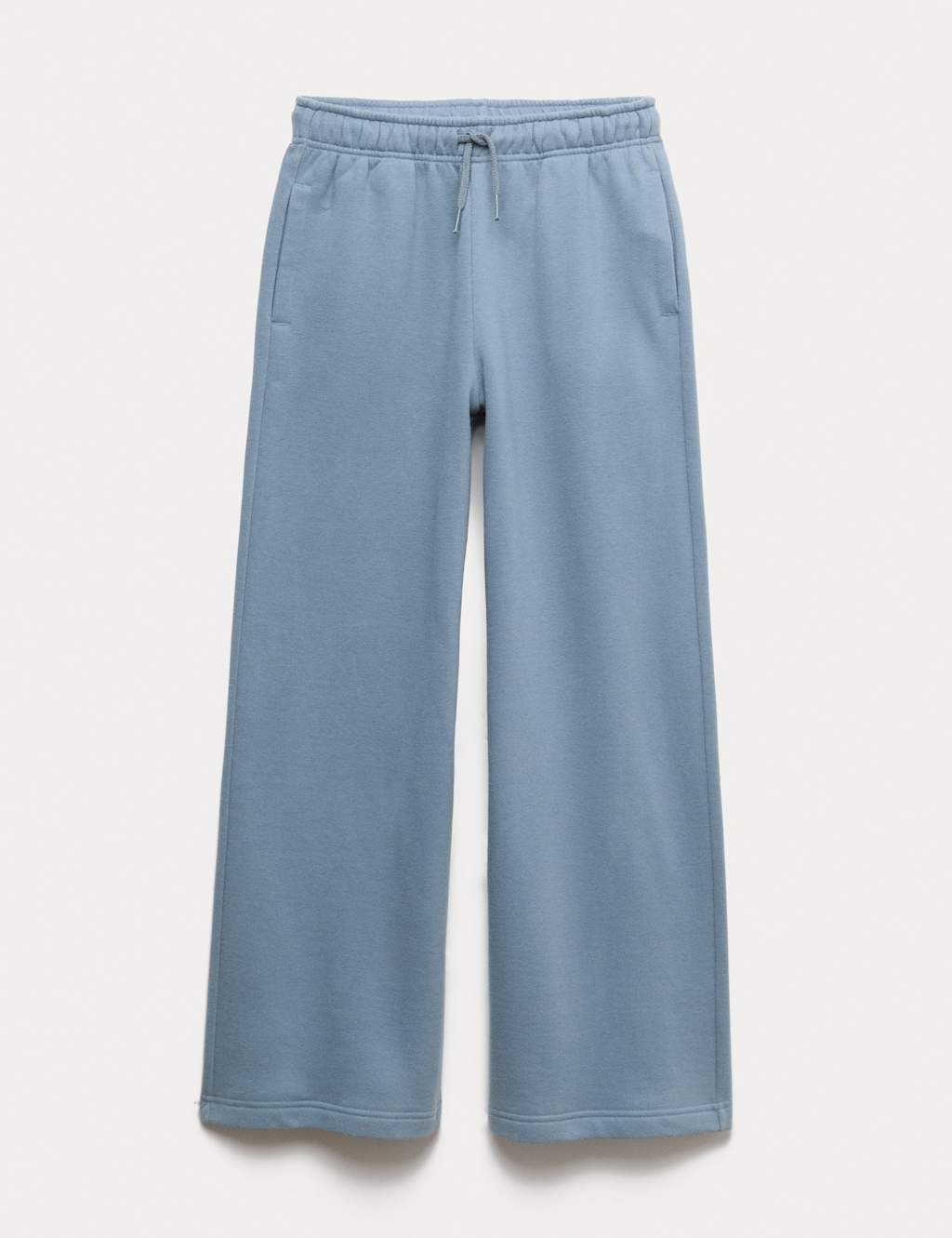 M&S Wide Leg Cotton Rich Joggers (6-16 Yrs) Steel Blue