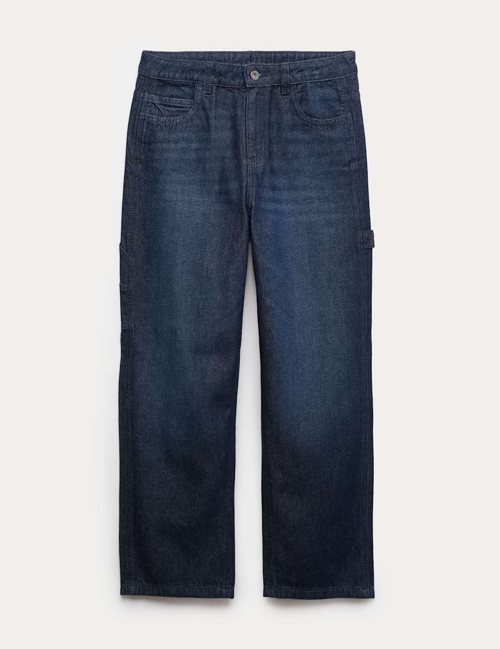M&S Relaxed Pure Cotton Carpenter Jeans (6-16 Yrs) Dark Indigo